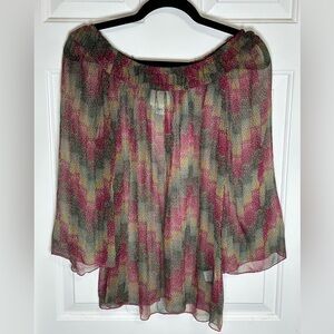 Anna Sui for Anthropologie Sheer Silk Top